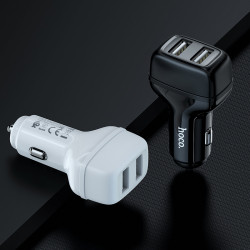 Адаптер автомобільний Hoco Lightning Cable Leader Z36 |2USB, 2.4A|