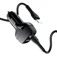 Адаптер автомобільний Hoco Lightning Cable Leader Z36 |2USB, 2.4A|