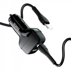 Адаптер автомобільний Hoco Lightning Cable Leader Z36 |2USB, 2.4A|