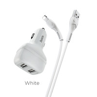 Адаптер автомобільний Hoco Lightning Cable Leader Z36 |2USB, 2.4A|