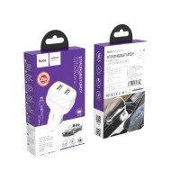 Адаптер автомобільний Hoco Lightning Cable Leader Z36 |2USB, 2.4A|