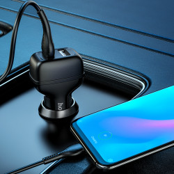 Адаптер автомобільний Hoco Micro USB Cable Leader Z36 |2USB, 2.4A|