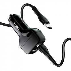 Адаптер автомобільний Hoco Type-C Cable Leader Z36 |2USB, 2.4A|
