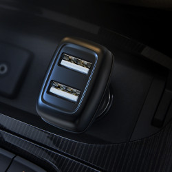 Адаптер автомобільний Hoco Type-C Cable Leader Z36 |2USB, 2.4A|