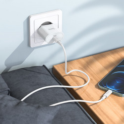 Адаптер мережевий HOCO Metro single port charger C94A |1Type-C, 20W/3A, PD/QC|