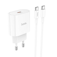 Адаптер мережевий HOCO Type-C to Type-C Cable Metro single port charger set C94A |1Type-C, 20W/3A, PD/QC|