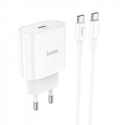 Адаптер мережевий HOCO Type-C to Type-C Cable Metro single port charger set C94A |1Type-C, 20W/3A, PD/QC|