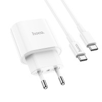 Адаптер мережевий HOCO Type-C to Type-C Cable Metro single port charger set C94A |1Type-C, 20W/3A, PD/QC|