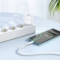 Адаптер мережевий HOCO Type-C to Type-C Cable Metro single port charger set C94A |1Type-C, 20W/3A, PD/QC|