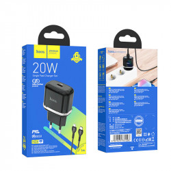 Адаптер мережевий HOCO Type-C to Lightning Cable Victorious single port charger set N24 |1Type-C, 20W/3A, PD/QC|