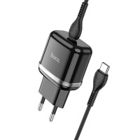 Адаптер мережевий HOCO Type-C to Type-C Cable Victorious single port charger set N24 |1Type-C, 20W/3A, PD/QC|