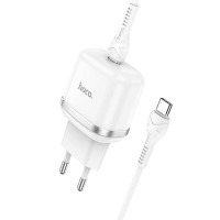 Адаптер мережевий HOCO Type-C to Type-C Cable Victorious single port charger set N24 |1Type-C, 20W/3A, PD/QC|