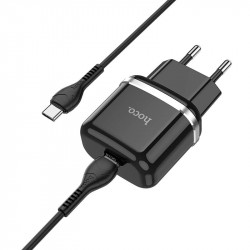 Адаптер мережевий HOCO Type-C to Type-C Cable Victorious single port charger set N24 |1Type-C, 20W/3A, PD/QC|