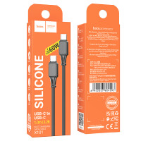 Кабель Hoco Type-C to Type-C Assistant silicone charging data cable X101 |1m, 60W/3A|