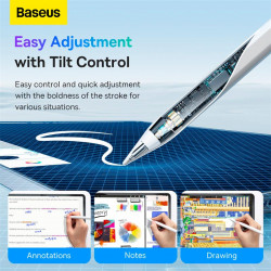 Стилус Baseus Smooth Writing Wireless Charging Stylus (Active + Wireless Version) (SXBC020102|