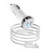 Адаптер автомобільний Hoco Type-C Cable Superior dual port Car charger set Z40 |2USB, 2.4A|