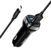 Адаптер автомобільний Hoco Type-C Cable Superior dual port Car charger set Z40 |2USB, 2.4A|
