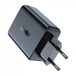 Адаптер мережевий ACEFAST GaN A29 |2Type-C, 50W/3A, PD/QC|