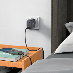 Адаптер мережевий ACEFAST GaN A29 |2Type-C, 50W/3A, PD/QC|