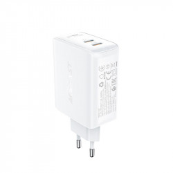 Адаптер мережевий ACEFAST GaN A29 |2Type-C, 50W/3A, PD/QC|