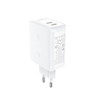 Адаптер мережевий ACEFAST GaN A29 |2Type-C, 50W/3A, PD/QC|