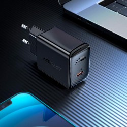 Адаптер мережевий ACEFAST GaN A21 |1Type-C, 30W/3A, PD/QC|