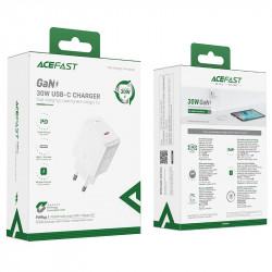 Адаптер мережевий ACEFAST GaN A21 |1Type-C, 30W/3A, PD/QC|