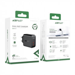 Адаптер мережевий ACEFAST A9 |2Type-C, 40W/3A, PD/QC|