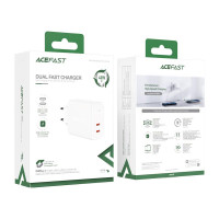 Адаптер мережевий ACEFAST A9 |2Type-C, 40W/3A, PD/QC|