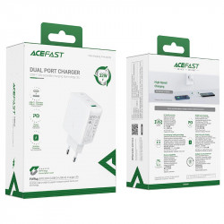 Адаптер мережевий ACEFAST A5 |1USB/1Type-C, 32W/2.4A, PD/QC|