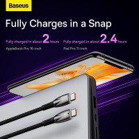 Кабель Baseus Type-C to Type-C Glimmer Series Fast Charging Data Cable |2m, 100W|