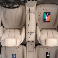 Адаптер автомобільний BASEUS Share Together PPS multi-port Fast charging Car charger with cord |3USB/1Type-C, 3A/120W, QC/PD, 1.5m| (CCBT-B0G)