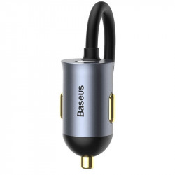 Адаптер автомобільний BASEUS Share Together PPS multi-port Fast charging Car charger with cord |2USB/2Type-C, 3A/120W, QC/PD, 1.5m| (CCBT-A0G)
