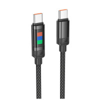 Кабель HOCO Lantern Type-C to Type-C charging data cable U126 |1.2m, 100W/5A|