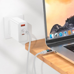 Кабель HOCO Lantern Type-C to Type-C charging data cable U126 |1.2m, 100W/5A|