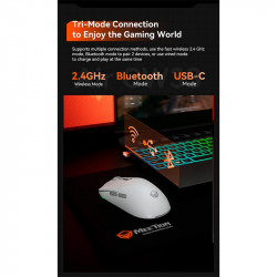 Миша MEETION Wired + 2.4 G+Bluetooth Gaming mouse GW33 |6 Keys, 10000dpi, 25-60h, RGB|