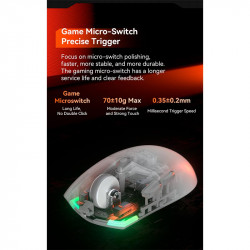 Миша MEETION Wired + 2.4 G+Bluetooth Gaming mouse GW33 |6 Keys, 10000dpi, 25-60h, RGB|