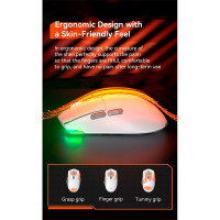 Миша MEETION Wired + 2.4 G+Bluetooth Gaming mouse GW33 |6 Keys, 10000dpi, 25-60h, RGB|