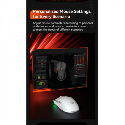 Миша MEETION Wired + 2.4 G+Bluetooth Gaming mouse GW33 |6 Keys, 10000dpi, 25-60h, RGB|