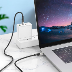 Кабель HOCO Spirit Type-C to Type-C transparent charging data cable U129 |60W/3A, 1.2M|