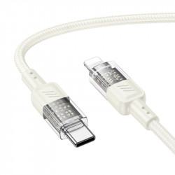Кабель Hoco Type-C to Lightning Spirit PD transparent charging data cable U129 |27W, 1.2M|