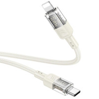 Кабель Hoco Type-C to Lightning Spirit PD transparent charging data cable U129 |27W, 1.2M|