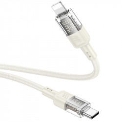 Кабель Hoco Type-C to Lightning Spirit PD transparent charging data cable U129 |27W, 1.2M|