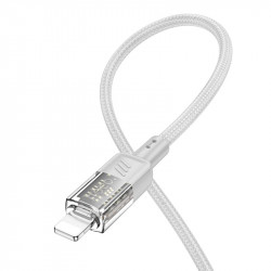Кабель Hoco Type-C to Lightning Spirit PD transparent charging data cable U129 |27W, 1.2M|