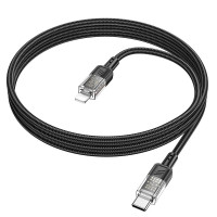 Кабель Hoco Type-C to Lightning Spirit PD transparent charging data cable U129 |27W, 1.2M|