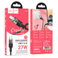 Кабель Hoco Type-C to Lightning Spirit PD transparent charging data cable U129 |27W, 1.2M|