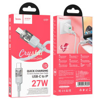 Кабель Hoco Type-C to Lightning Spirit PD transparent charging data cable U129 |27W, 1.2M|