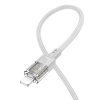 Кабель Hoco Lightning Spirit transparent charging data cable U129 |2.4A, 1.2M|