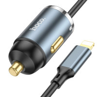 Адаптер автомобільний Hoco Lightning Cable Car charger NZ7 |1USB, 20W/3A, PD/QC|