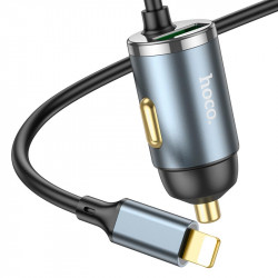 Адаптер автомобільний Hoco Lightning Cable Car charger NZ7 |1USB, 20W/3A, PD/QC|
